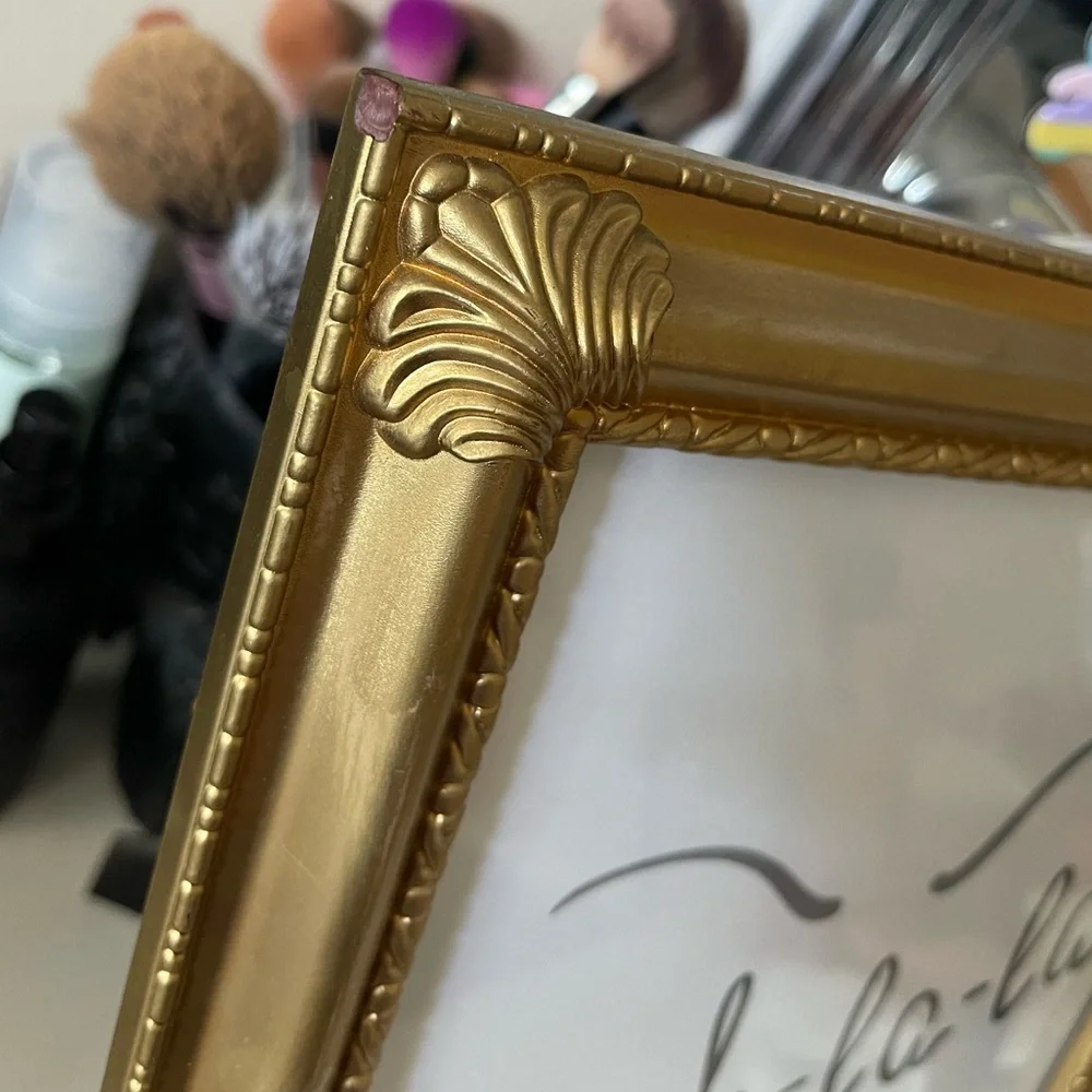 Customized Upcycled Golden Oh La La Picture Frame